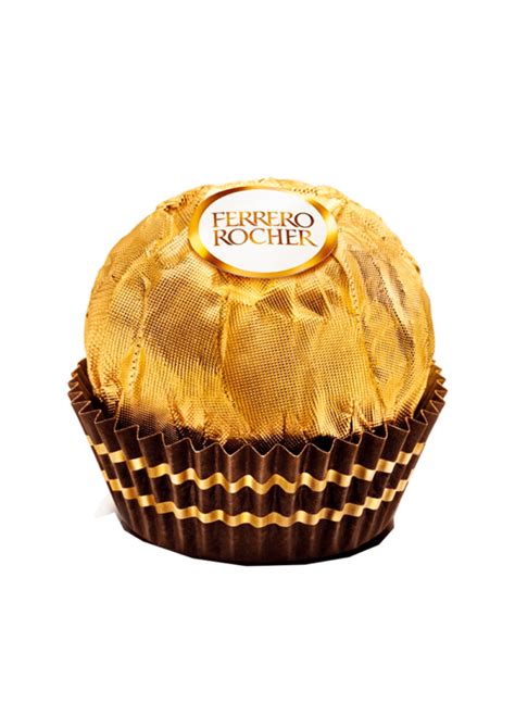 Infografika, ki prikazuje sloje znotraj pralineja Ferrero Rocher