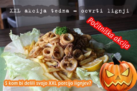 Tematska fotografija ocvrtih lignjev