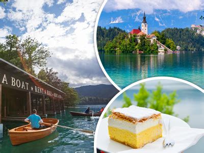 Blejska kremna rezina s pogledom na Blejsko jezero
