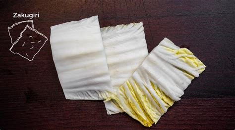 Ilustracija različnih načinov rezanja zelja