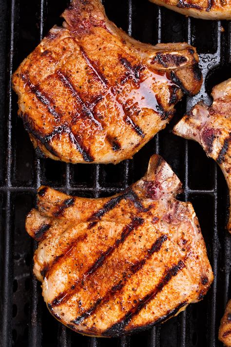 Close-up photo of grilled pork chops