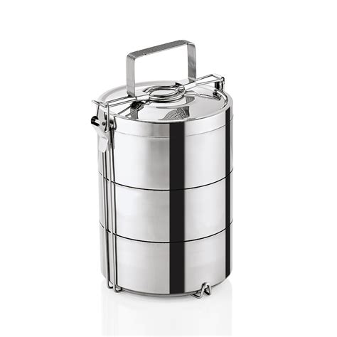 Ilustracija zložljive vojaške menažke z vsemi tremi deli