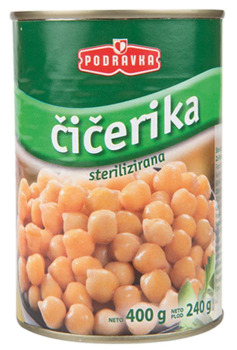 suha in konzervirana čičerika na polici shrambe