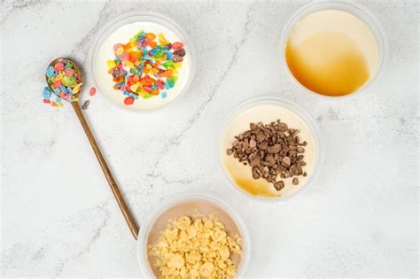 Photo of various toppings for mice