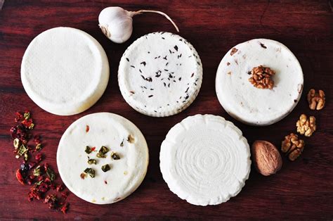 Fotografija različnih vrst sirov (feta, skuta, jogurt) za nadev