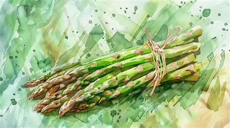 Illustration of white and green asparagus harvesting methods