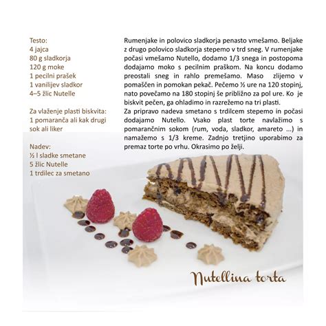 fotografija jogurtovega biskvita z Nutello