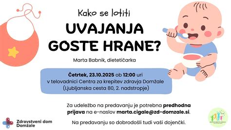časovnica uvajanja goste hrane pri dojenčkih
