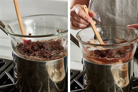 Diagram of the bain-marie method for melting chocolate
