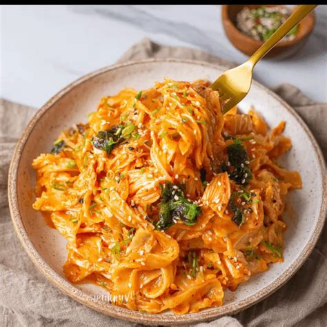 Kimchi začimbna pasta v skledi