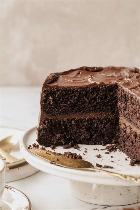 Thematic photo of a simple chocolate cake