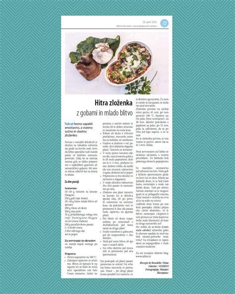 Infografika z idejami za kulinarične priloge iz rubrike