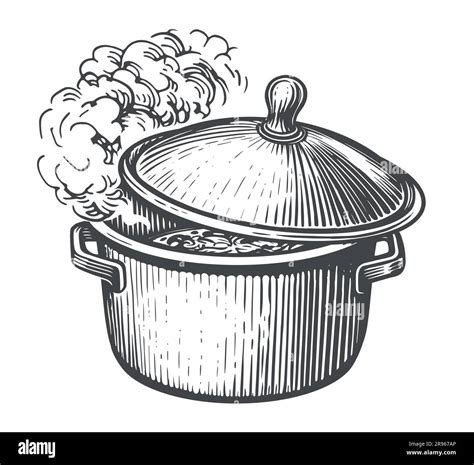Illustration of cooking sauce in a pan