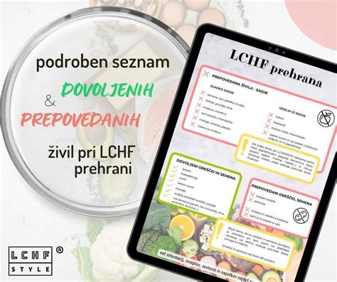 Tabela: Primerjava dovoljenih in prepovedanih živil pri LCHF