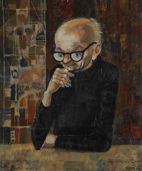 Portret Marjana Skumavca med delom v ateljeju