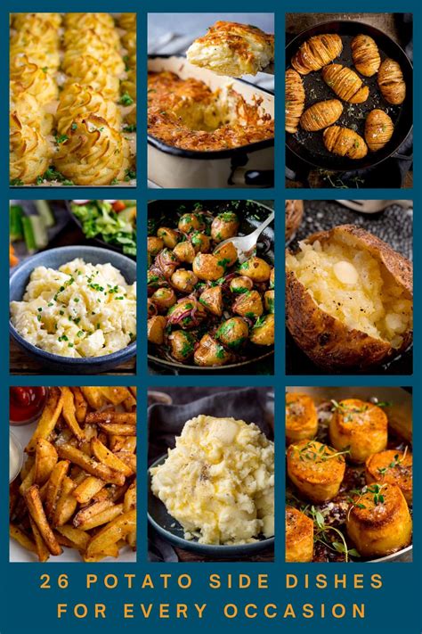 Thematic photo of various potato side dishes