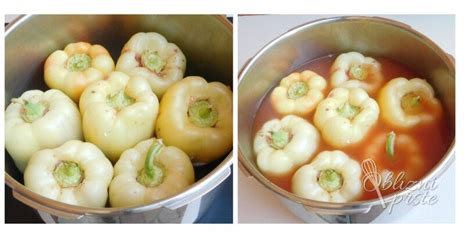 Prikaz veganskega nadeva za polnjene paprike