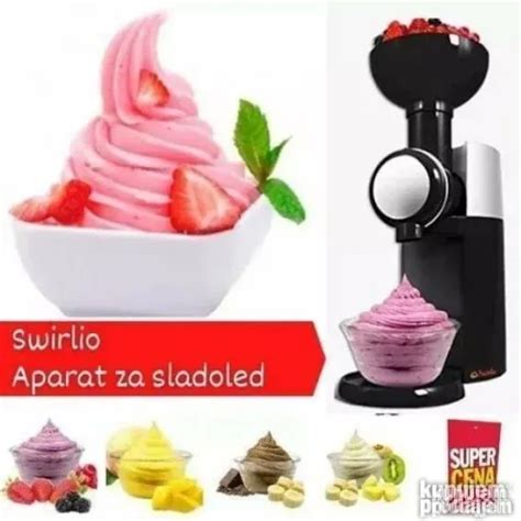 slika Boscheve posode za sladoled ob aparatu MUM