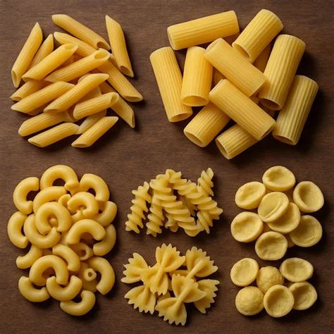 ilustracija različnih vrst testenin s svežimi omakami