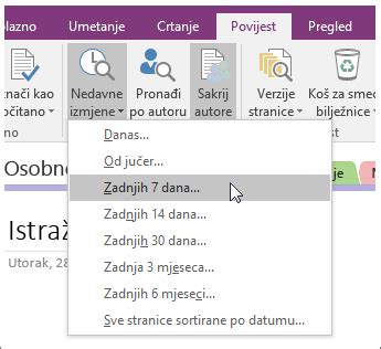 Nastavitve programa Microsoft Office za število nedavnih dokumentov in pripenjanje