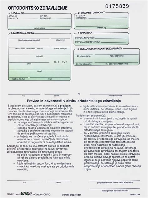 Shema postopka uveljavljanja pravice do ortodontskega zdravljenja