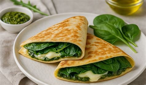Fotografija krompirjeve tortilje s špinačo