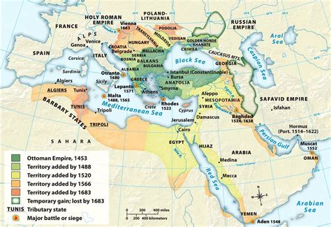 Historical map showing the spread of Börek-like dishes across the Ottoman Empire and beyond