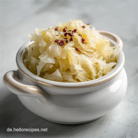 Thematic photo of a bowl of sauerkraut with steam rising