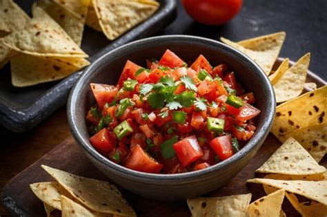 Thematic photo of spicy tomato salsa for nachos