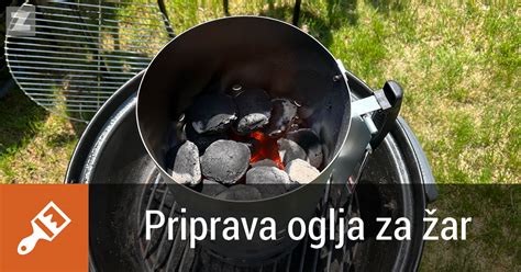 Priprava žara, prižiganje oglja ali plina