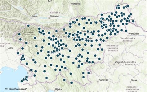 Zemljevid kulinaričnih točk s poudarkom na regionalnih specialitetah