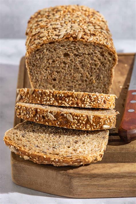 Thematic photo of whole wheat bread with seeds