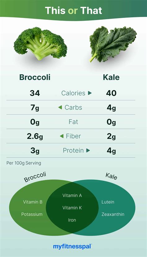 Infographics on the nutritional value of kale