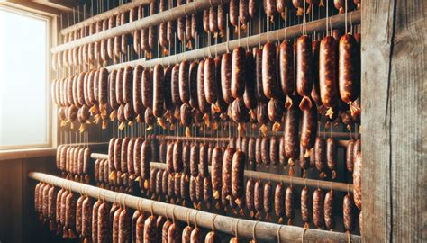 infografika o optimalnih pogojih za sušenje in zorenje klobas