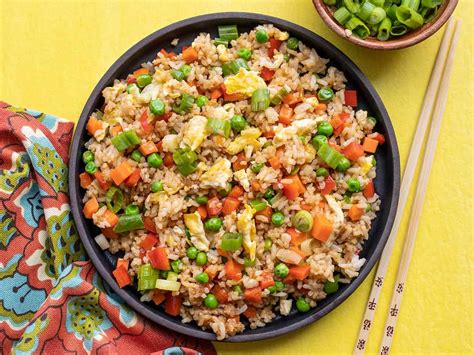 Photo of colorful fried rice with vegetables