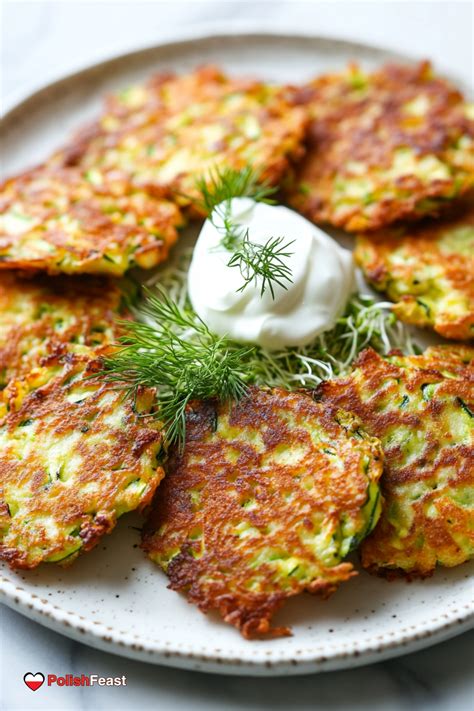 Photo of gratinated zucchini pancakes in a baking dish