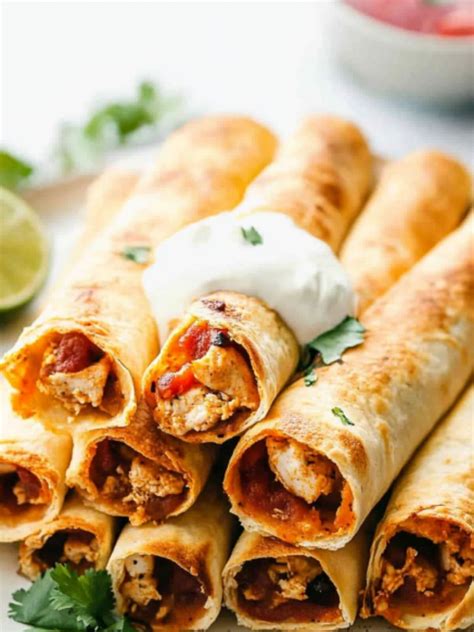 Thematic photo of chicken taquitos with nacho cheese