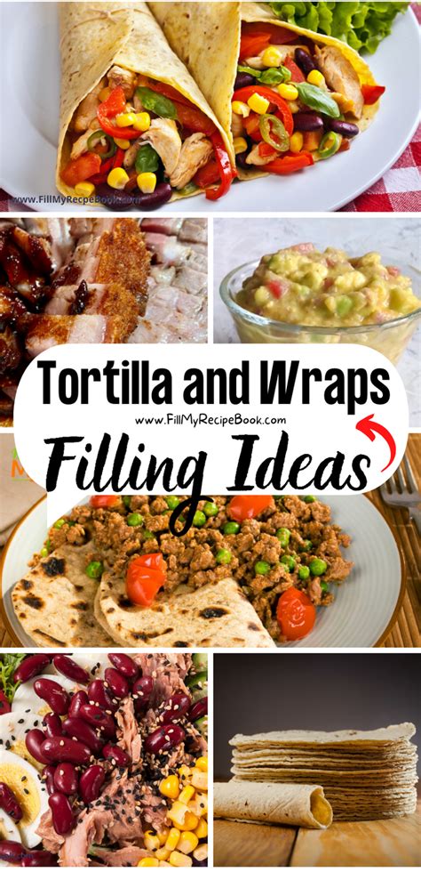 Infographic of different tortilla fillings