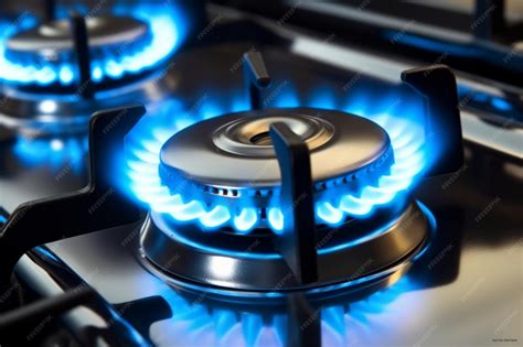 Thematic photo of a kitchen with a gas hob, showing flames under a pot