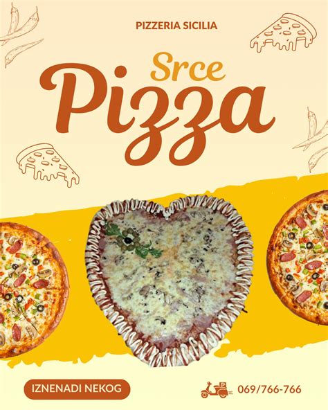 pica, hamburger ali testenine iz menija picerije Sicilija