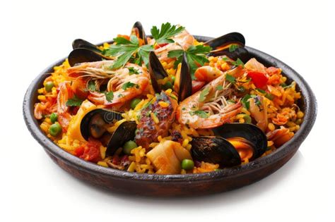 Photo of a beautifully presented paella dish