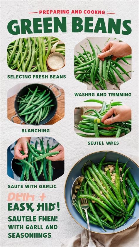 Infographics on how to select and prepare green beans