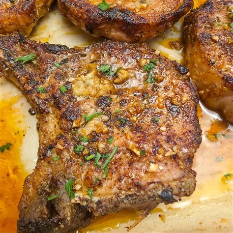 Scheme of the preparation process for baked pork chops with onions