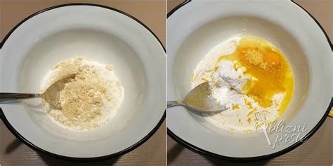 Sestavine za peko s mandljevo moko (jajca, psyllium, pecilni prašek)