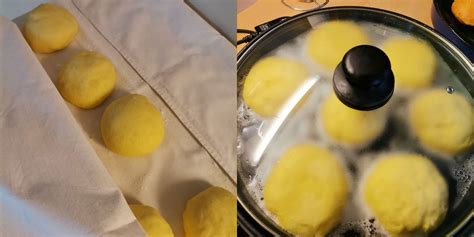 Prikaz postopka priprave testa za pečene krofe