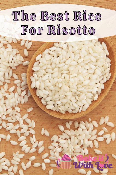 Infographic showing different types of rice for risotto
