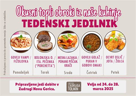 Fotografija različnih jedi iz menija Picerije Afrika, s poudarkom na picah, testeninah in mesnih jedeh, estetsko postavljenih na krožnikih.