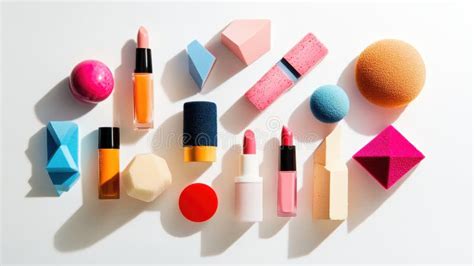 Thematic photo of various cosmetic products like creams, makeup, and shampoos, artistically arranged.