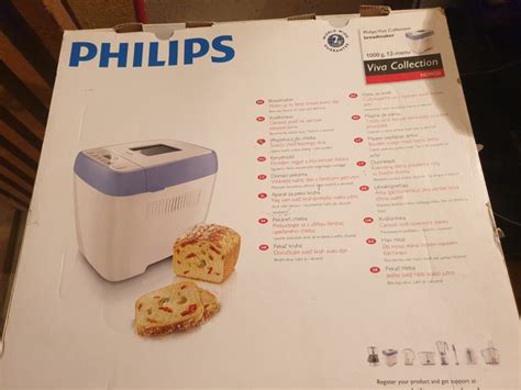 prikaz aparata za peko kruha Philips in njegovih funkcij