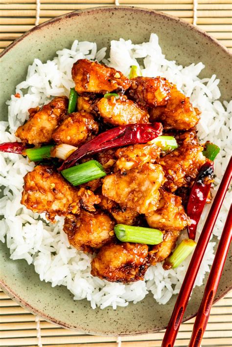 Thematic photo of Mongolian chicken served with rice